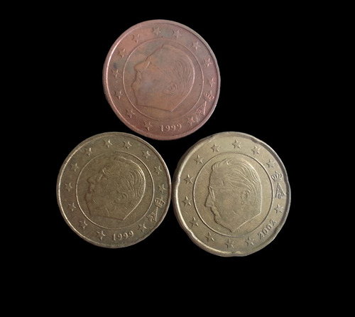 Monedas Bélgica 5,10 Y 20 Céntimos De Euro 1999