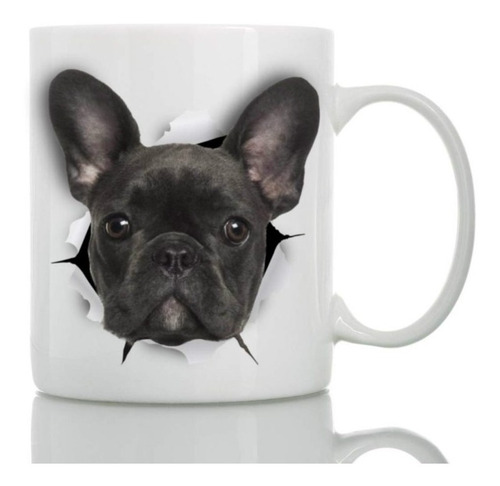 Taza Bulldog Francés Personalizada Cafe 11 Onzas