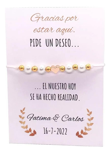 10 Pulseras Decenario Recuerdos De Boda Sencilla