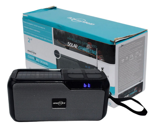 Radio Parlante Portátil Bluetooth Con Carga Solar Gts-1419