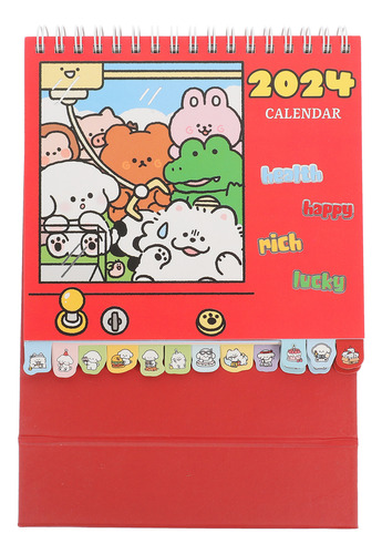 Calendario 2024, Calendario De Escritorio Con Dibujos Animad