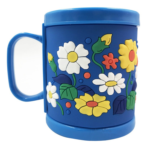 Caneca Infantil Emborrachada 250ml 3d  