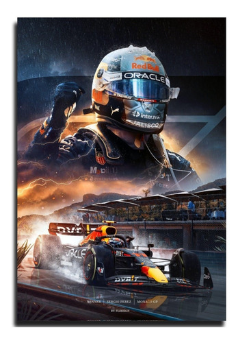 Poster F1 Red Bull Racing Checo Pérez Deportivos 50x70cm