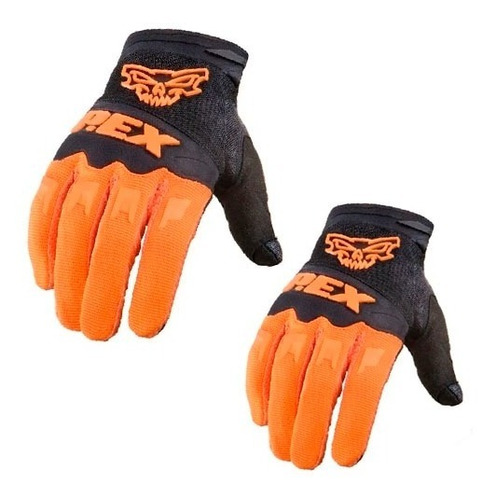 Guantes Motocross Enduro Pex Naranja Mx Enduro En  Fas Motos