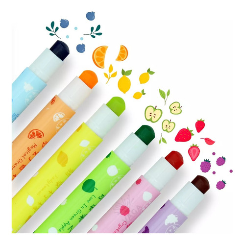 6 Marca Textos Pastel Chosch Crayón Gel Solido C/aroma