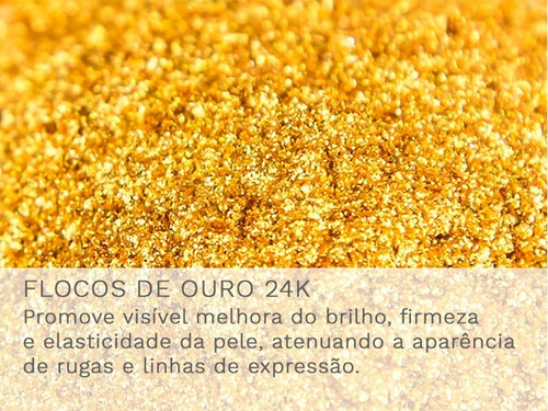 Imagem 3 de 9 de Máscara De Ouro 24k 200g Belvittà Antiage Com Flocos De Ouro