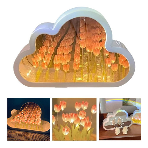 Nuevo Lámpara Nocturna Tulip Night Light Cloud Mirror Kit