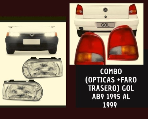 Kit De Ópticas Vw® Gol 1996 A 1999 Ab9 Opticas + Traseros