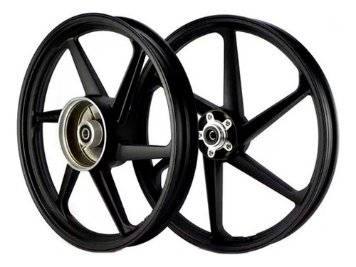 Rodas Liga Leve Cg 150 04/08 6 Palitos Esd Disco Preto Scud