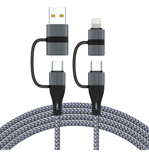 Cable Adaptador Usb C A Lightning (3.3 Pies), 4 En 1 Usb Tip