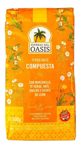 Yerba Mate Detox Oasis - 500 Grs - 3 Unidades
