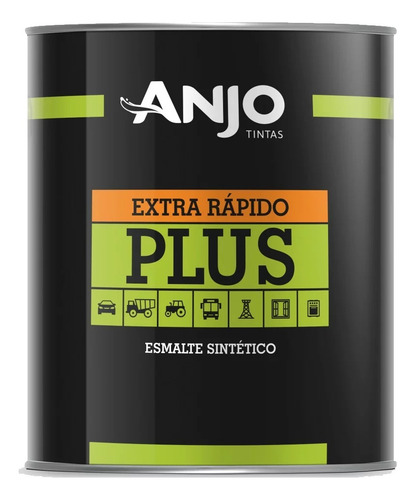 Tinta Esmalte Sintetico Automotivo Anjo 900ml Preto Fosco