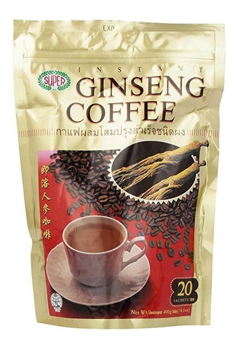 Súper Café Instantáneo, Ginseng, 20-count