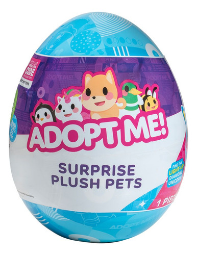 Peluche Sorpresa AME0001 Jazwares  Adopt Me celeste tamaño chico