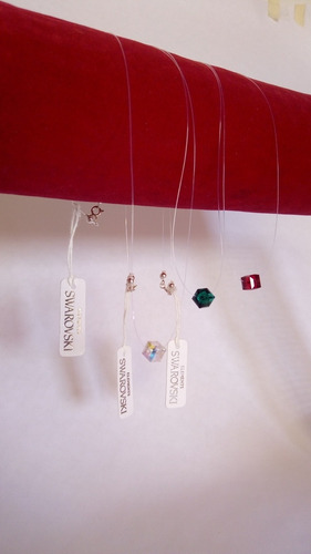 Collar En Nylon Swarovski Y Plata