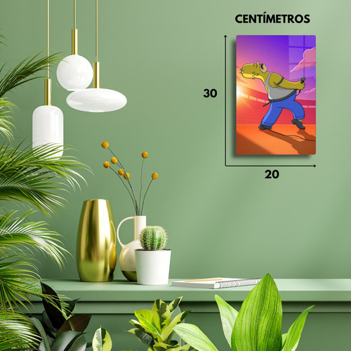 Poster Homero Queen Los Simpson Metálico + Soporte 20x30