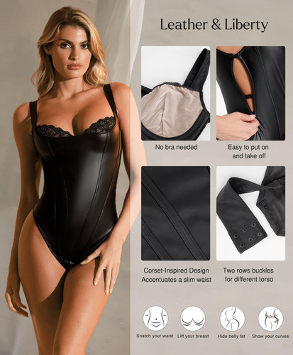 Body Popilush Shapewear Para Mujer Con Encaje Y Control De B