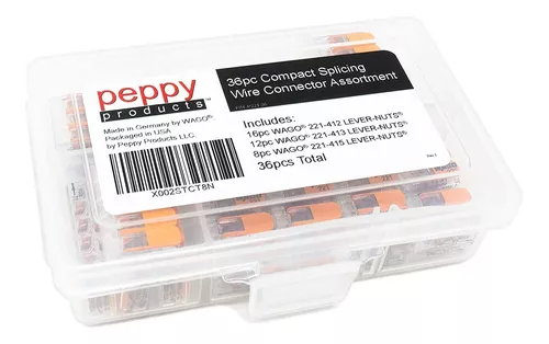  Wago 221-412 LEVER NUTS - 2 conectores conductores compactos,  221-412 : Electrónica