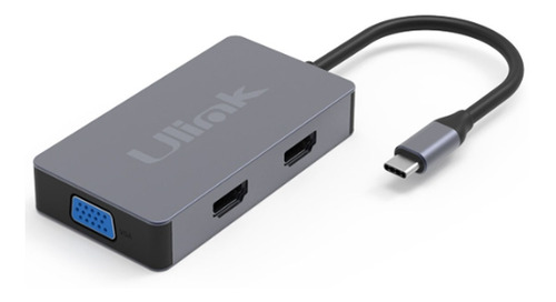 Adaptador Usb-c A 2 Hdtv, Vga, Usb 3.0, Usb-c Carga