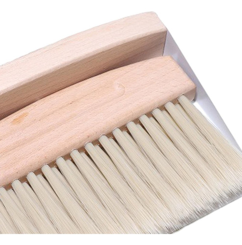 C-f Mini Recogedor Con Mango De Madera, Cepillo Cerdas De