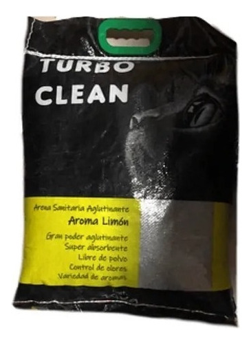 Arena Sanitaria Turbo Clean 20kg Aroma Limon x 10kg de peso neto