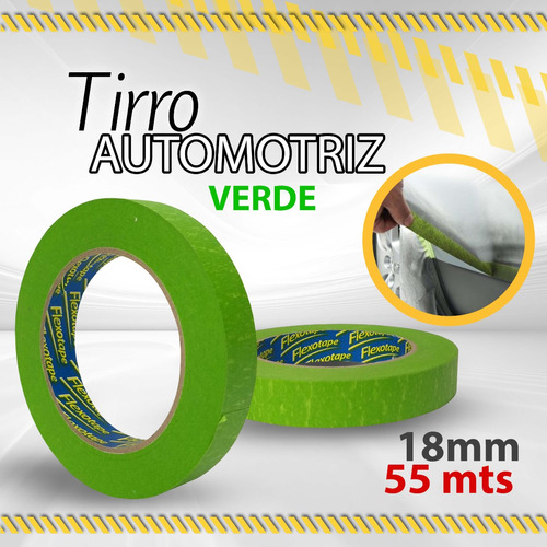 Tirro Verde Automotriz 55mts X 18mm Flexotape 292800 / 10090