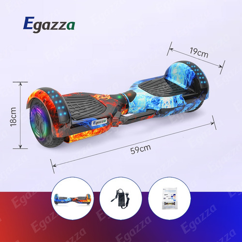 Hoverboard Elétrico Egazza K5 Gelo E Fogo Com Bluetooth
