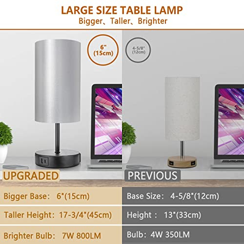 Lámpara De Mesa Hibay 3 Vías Regulable Con Control Táctil, L