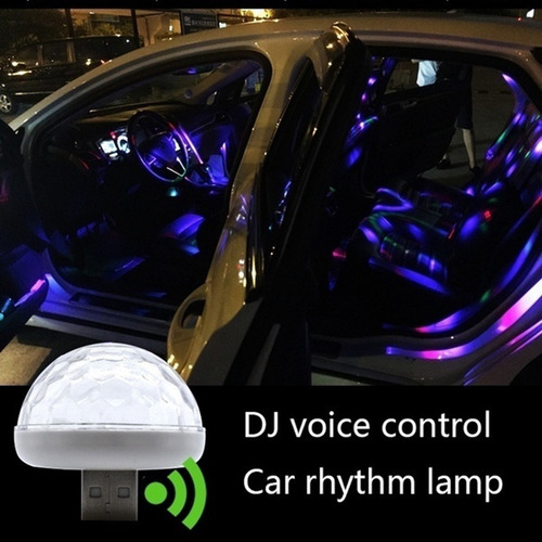 Lámpara De Iluminación Interior De Coche Led Usb Multicolor