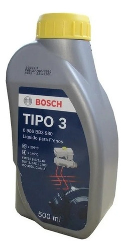 Liquido De Frenos Bosch Tipo 3 - 500ml