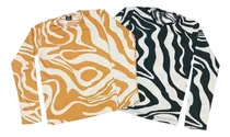 Comprar Pack X2 Remeras Mangas Largas Niñas Tela Estampada Nenas