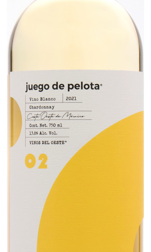 6 Botellas De Vino Blanco Juego De Pelota 02 Chardonnay 750m