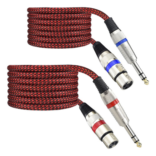 Mugteeve Adaptador De Cable Hembra Trs A Xlr De 1/4 Pulgadas