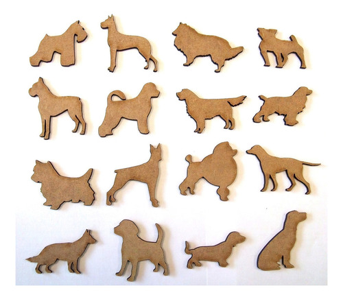 Formitas Formas Madera Mdf Perros Perritos Razas X50