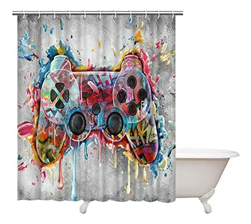 Cortina De Ducha Gamer Para Niños Y Adolescentes