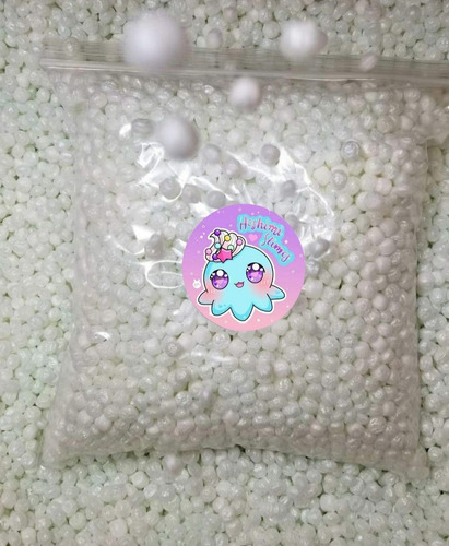 Bolitas De Espuma Flex Tipo Marshmalows  Para Decorar Slimes