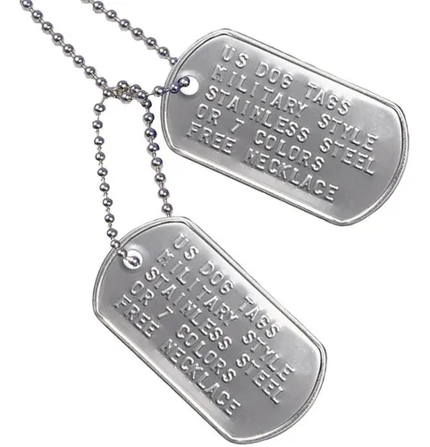 Chapas De Identificacion Militar Originales Dog Tags Usa