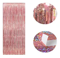 Comprar 3 Cortinas Metalizada 1x2m Painel Fita Metálico Franja 
