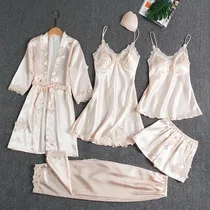 Comprar Mujer Pijama Traje Con Bra Bata Vestido Sets-a
