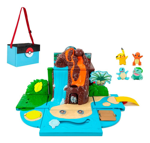 Pokémon Carry Case Playset Vulcão Pikachu Jazwares - Sunny
