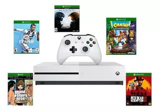 Microsoft Xbox One S 1tb Standard Cor Branco Com Jogos