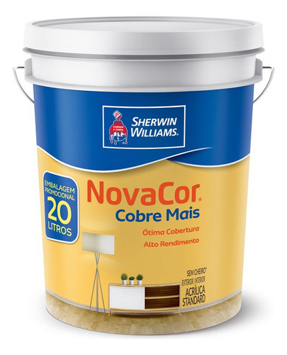 Pinturas Sherwin Williams Novacor Cubre Mas Blanco 20 Litros