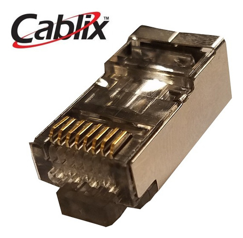 Conectores Rj45 Blindados Cablix Cat6 Passthrough Pack 100