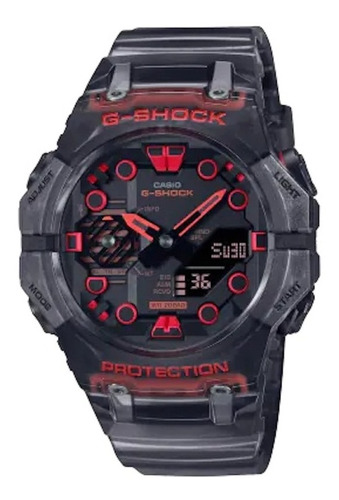 Reloj Casio G-shock Gab001-1a Traslucido Accesorios Rojo New