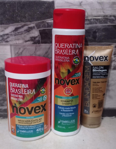 Kit Novex Queratina Brasilera - g a $75