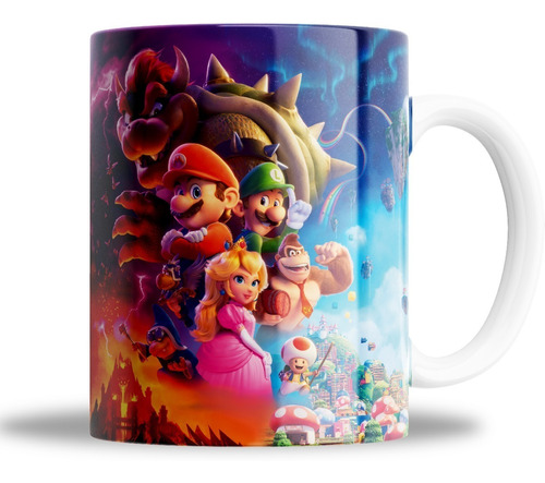 Taza De Cerámica - Súper Mario Bros Película Personajes