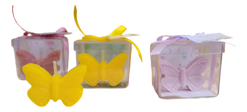 20 Lembrancinhas Vela Perfumada De Borboleta Na Caixinha