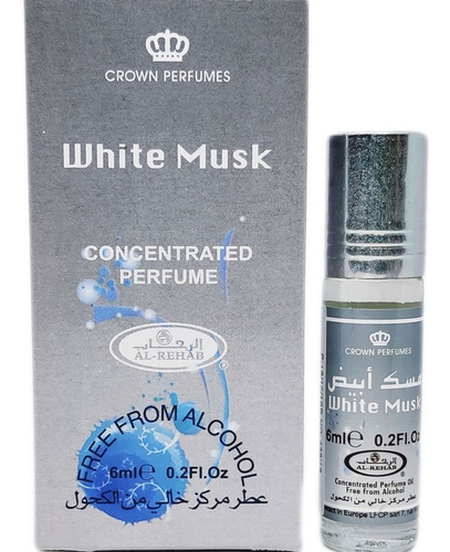 White Musk Perfume Árabe Al Rehab 6ml Almizcle Blanco Volumen de la unidad 6 mL