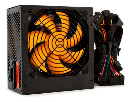 Fonte Real Atx 650w Automática Storm-z Cooler Amarelo