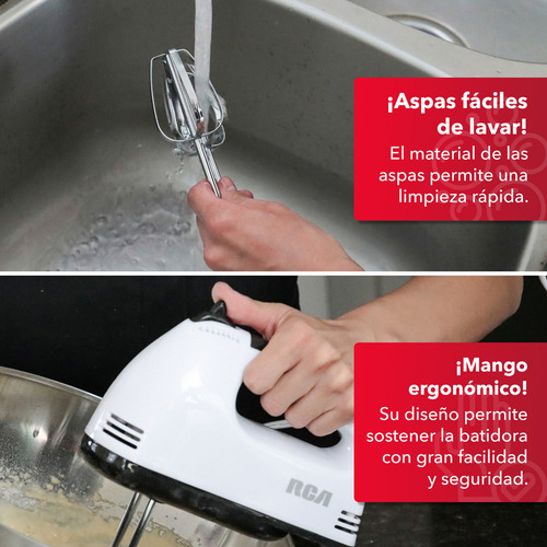 A Rca Batidora De Mano 7 Velocidades Rc-093 Color Blanco